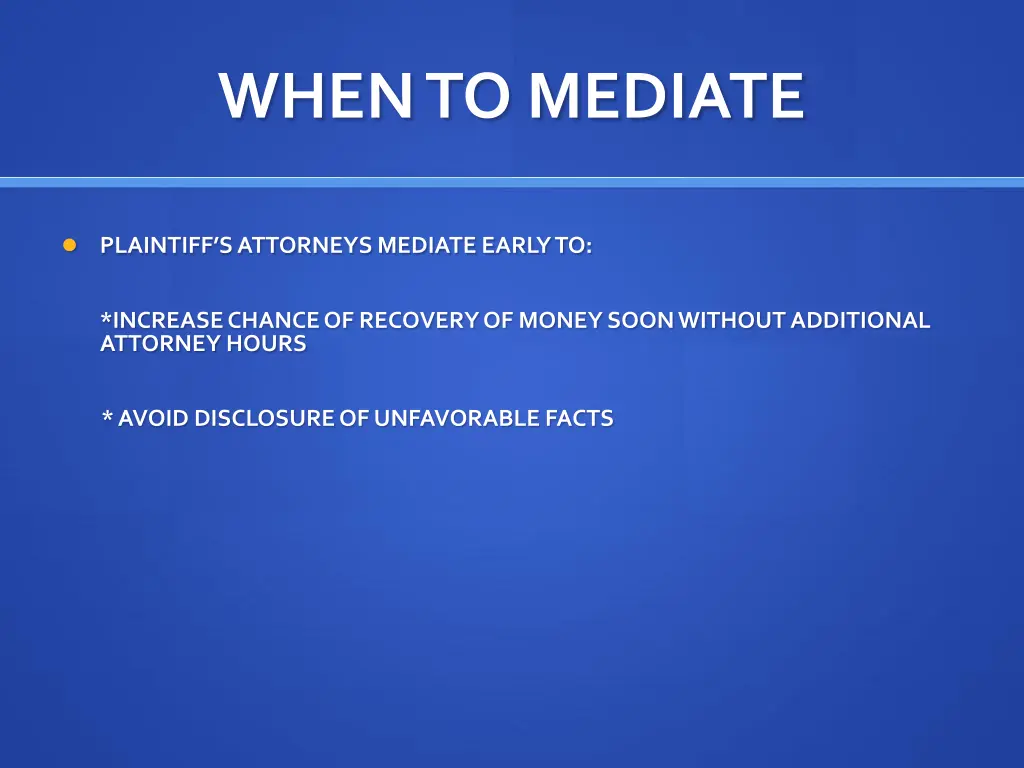 when to mediate