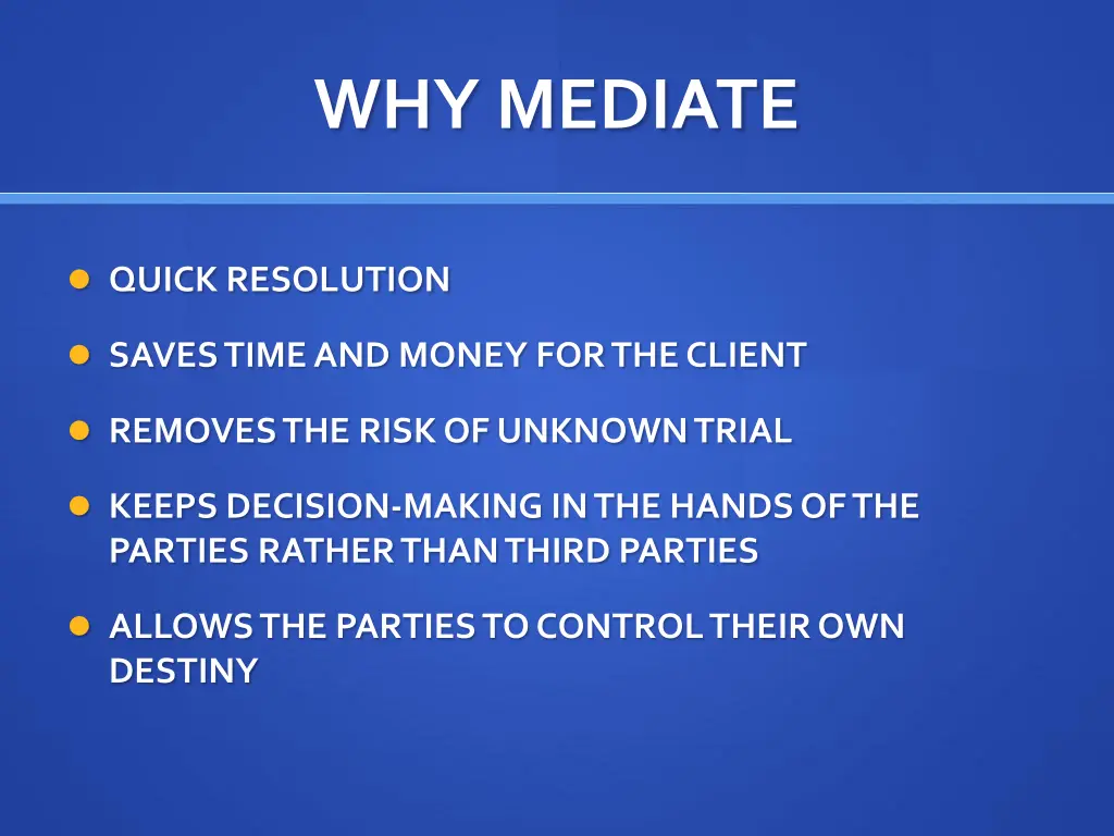 why mediate