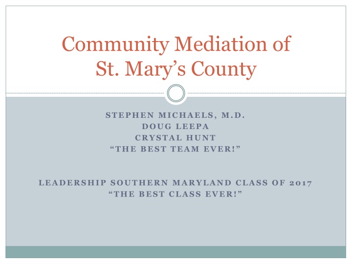 community mediation of st mary s county