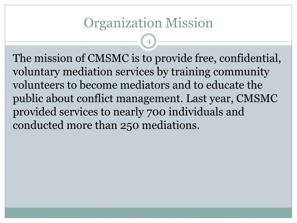 organization mission
