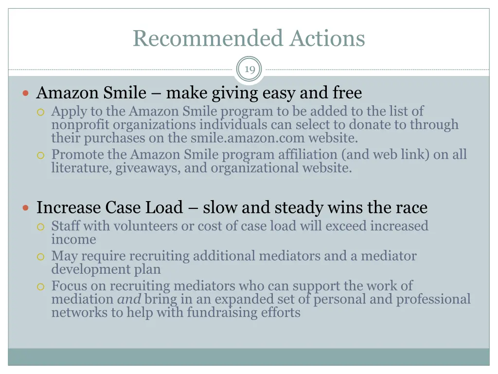 recommended actions 3