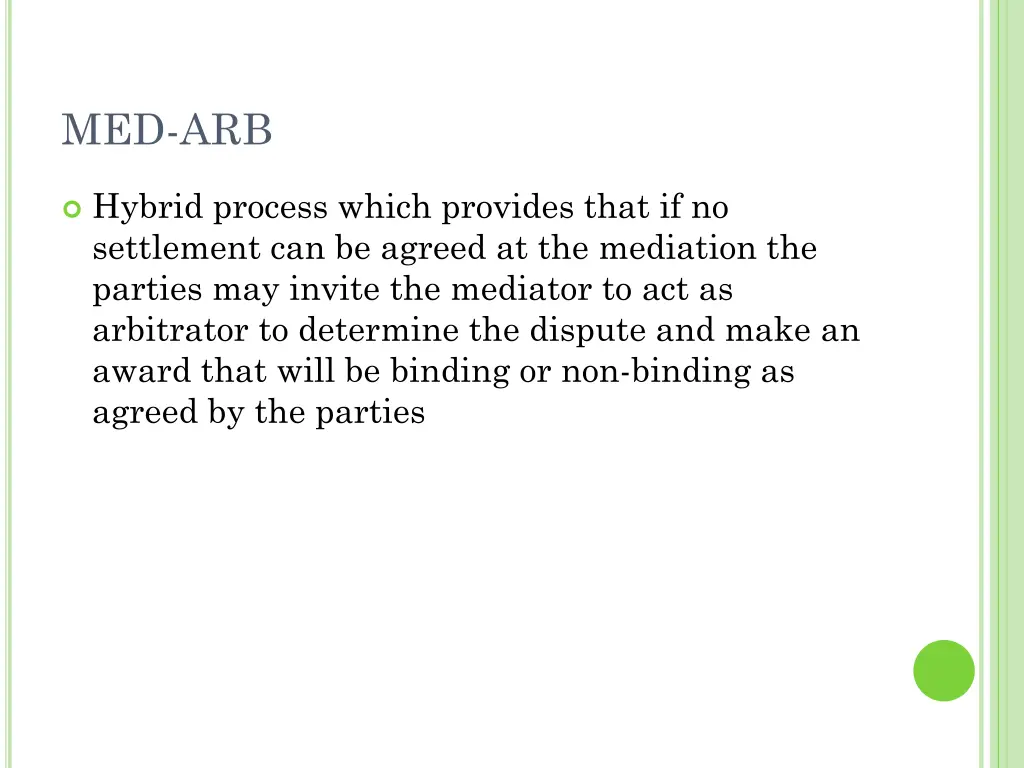 med arb