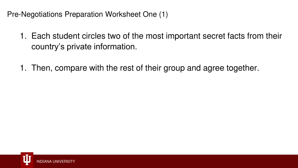 pre negotiations preparation worksheet one 1