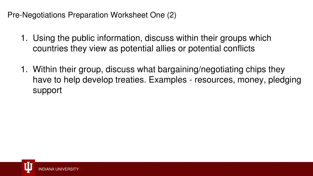 pre negotiations preparation worksheet one 2