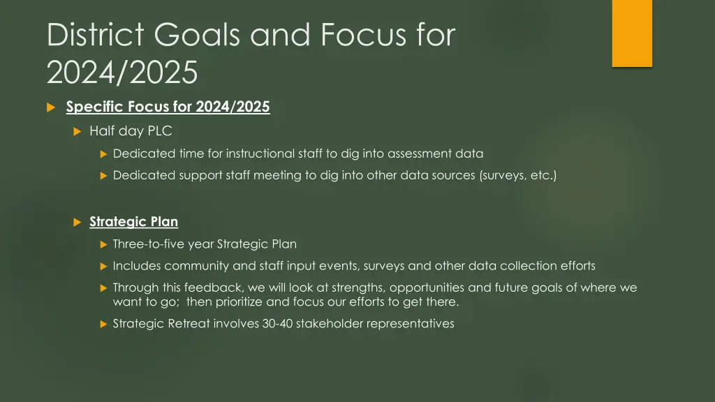 district goals and focus for 2024 2025 3