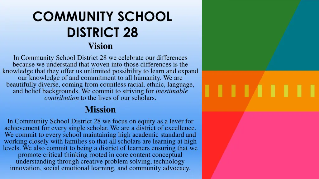 community school district 28