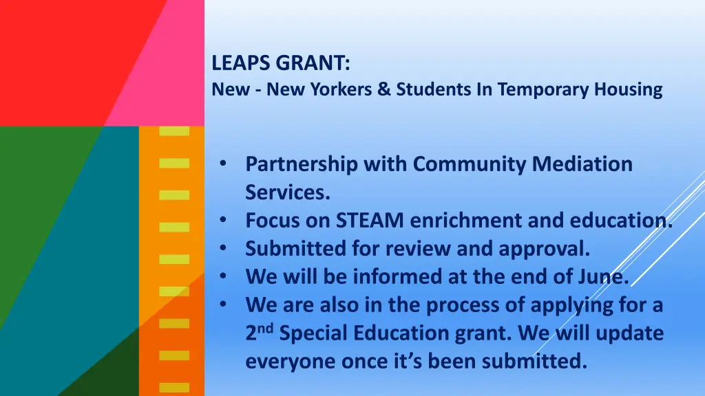 leaps grant new new yorkers students in temporary