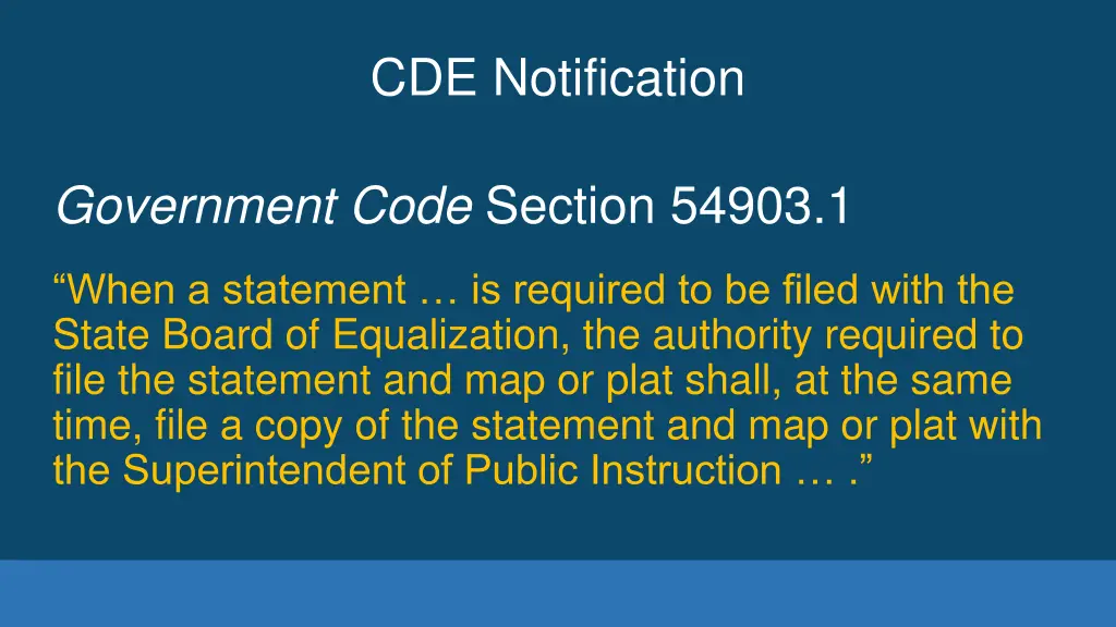 cde notification