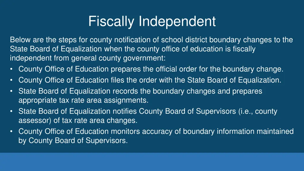 fiscally independent