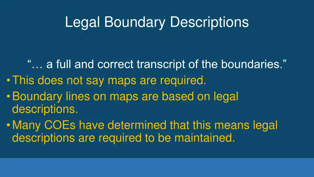 legal boundary descriptions