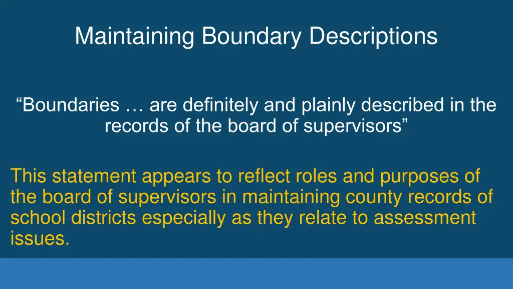maintaining boundary descriptions