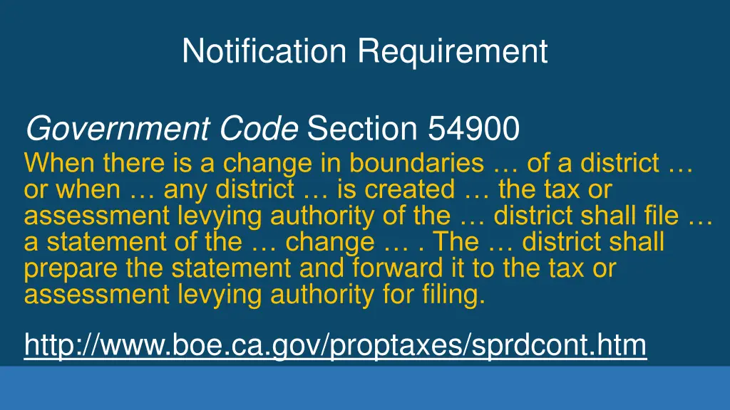 notification requirement