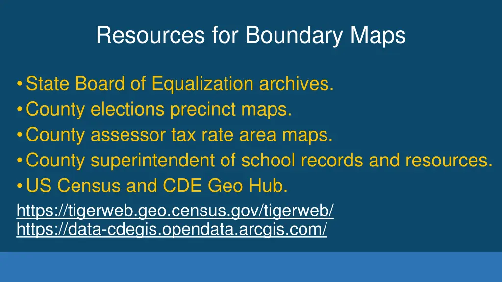 resources for boundary maps