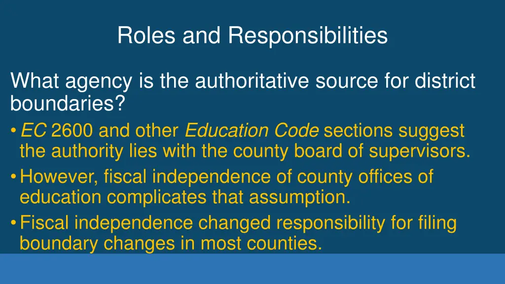 roles and responsibilities