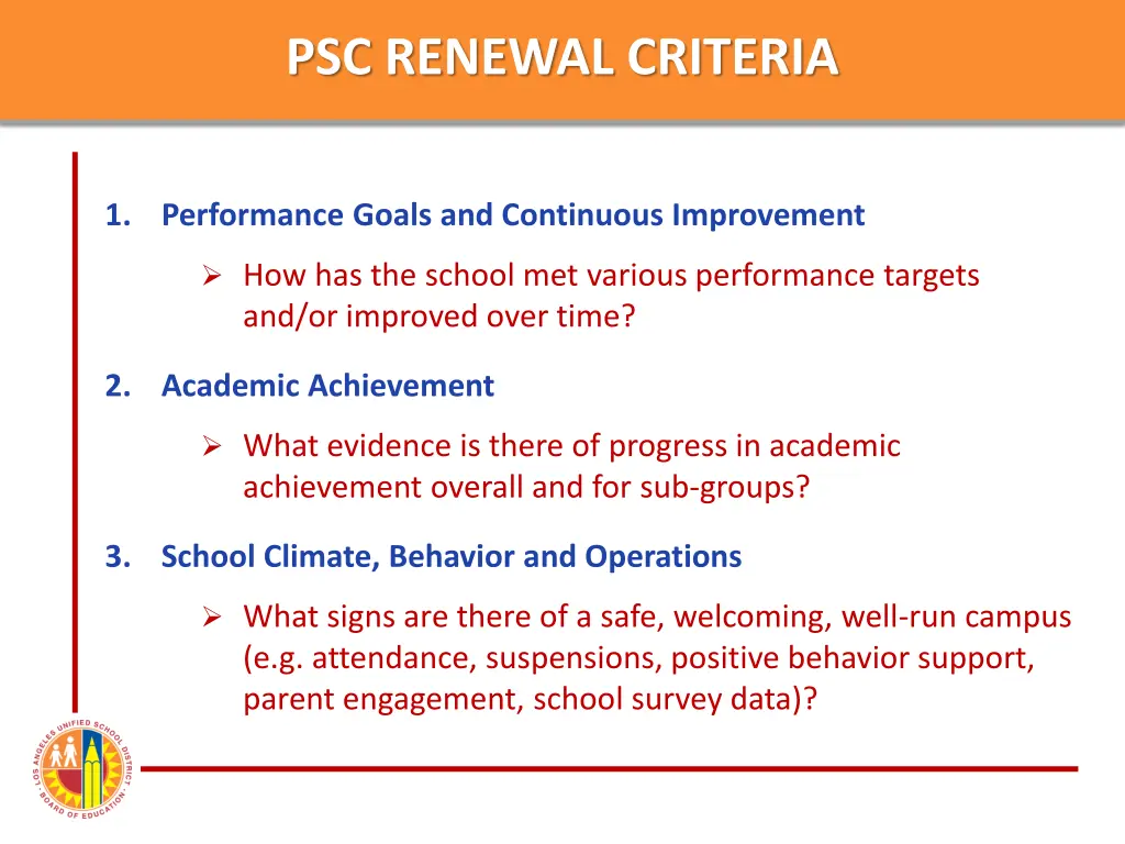 psc renewal criteria