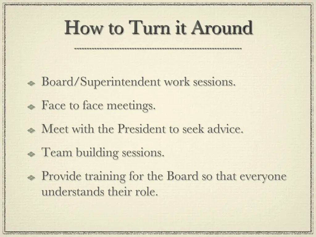 how to turn it around
