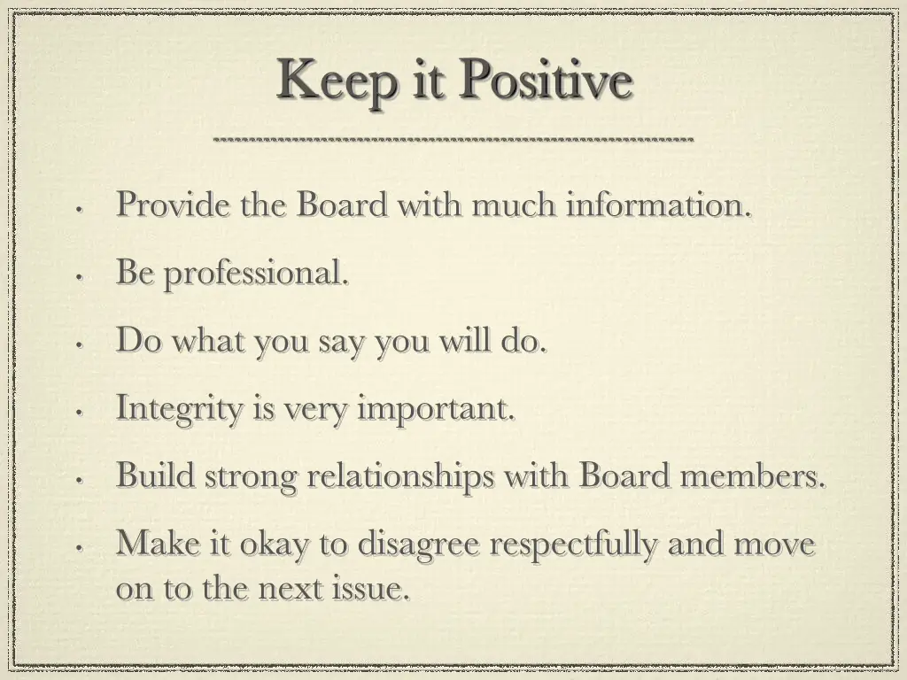 keep it positive 1