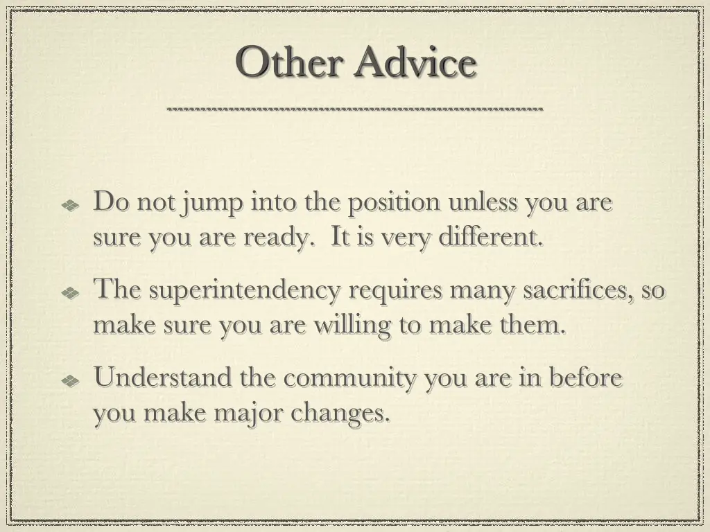 other advice