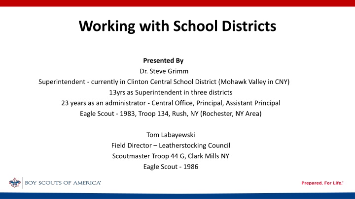 working with school districts