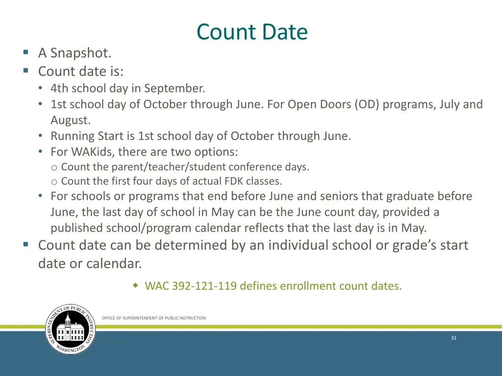 count date