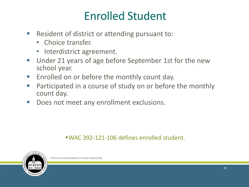 enrolled student