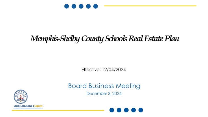 memphis shelby county schools real estate plan