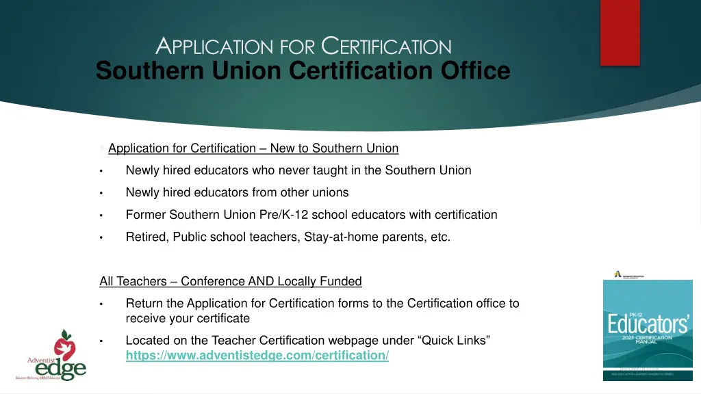 a pplication for c ertification southern union