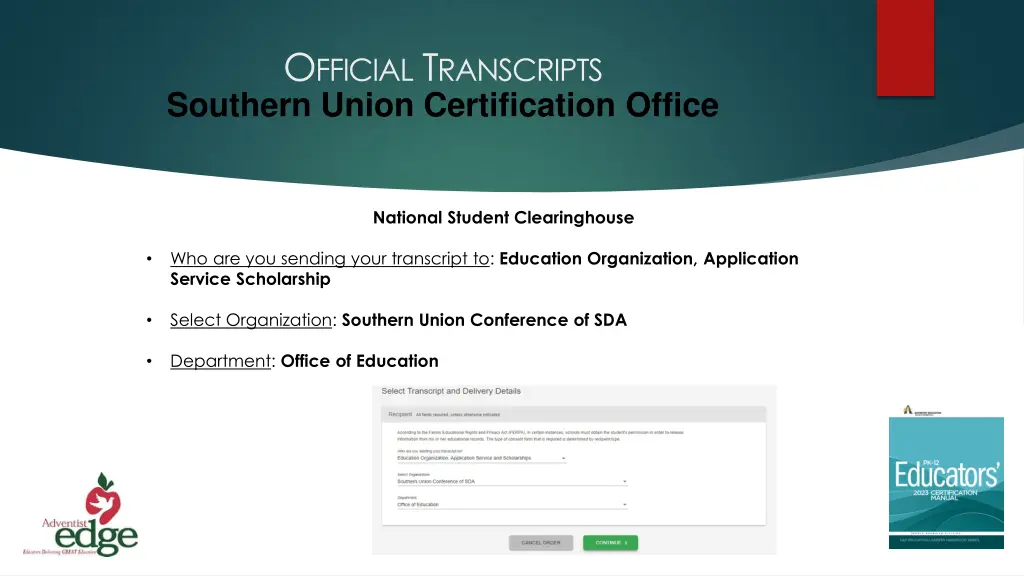 o fficial t ranscripts southern union