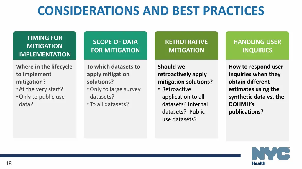 considerations and best practices