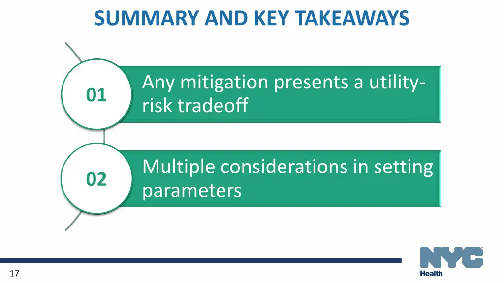 summary and key takeaways