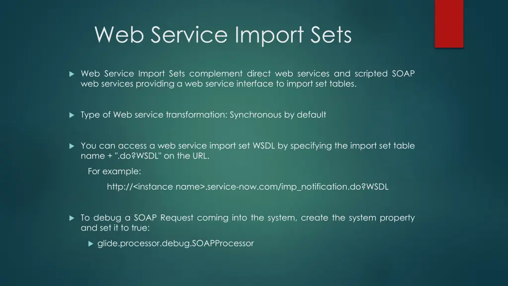 web service import sets