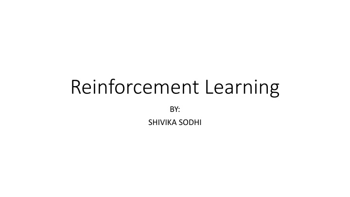 reinforcement learning