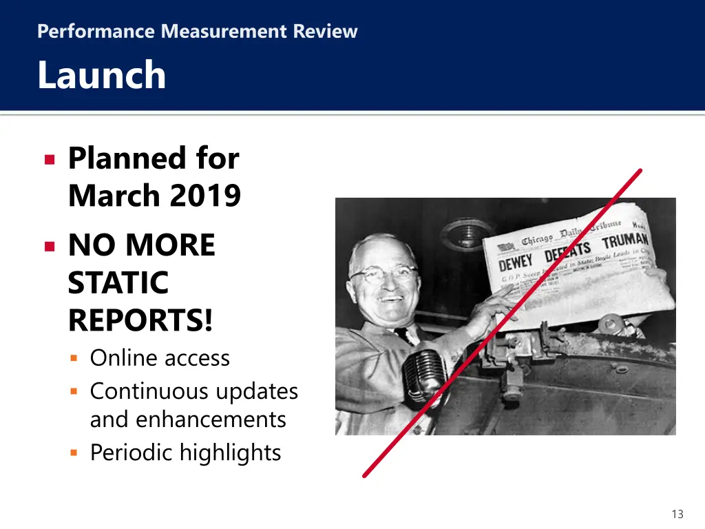 performance measurement review launch