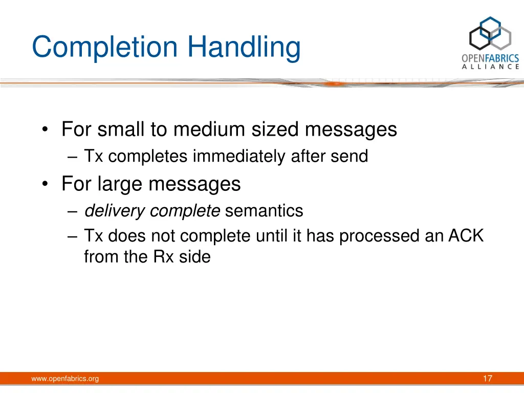 completion handling