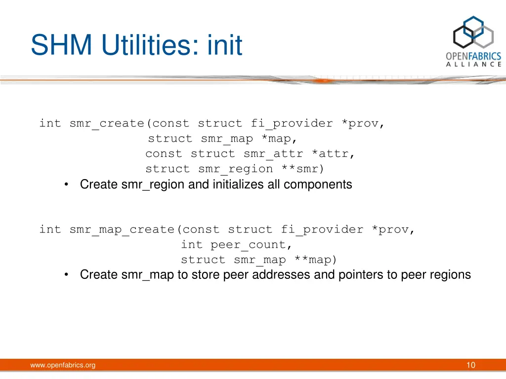 shm utilities init