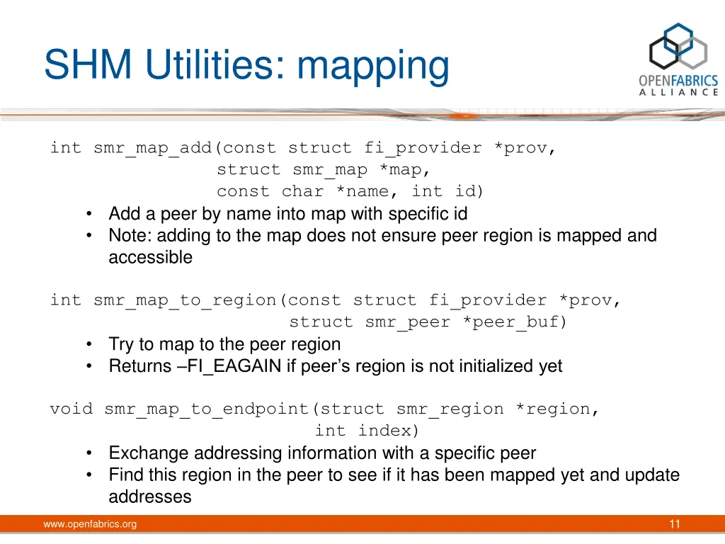 shm utilities mapping
