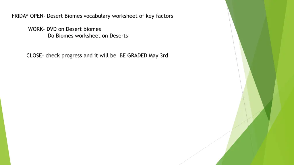 friday open desert biomes vocabulary worksheet