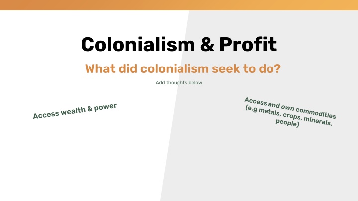 colonialism profit