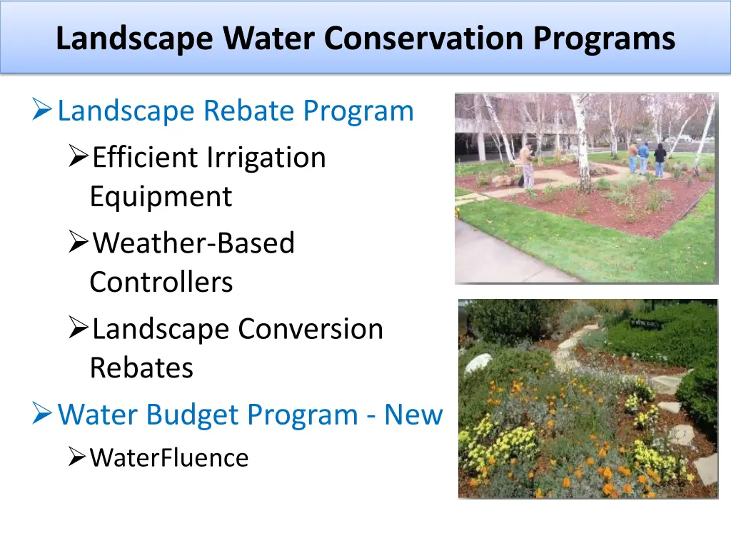 landscape water conservation programs