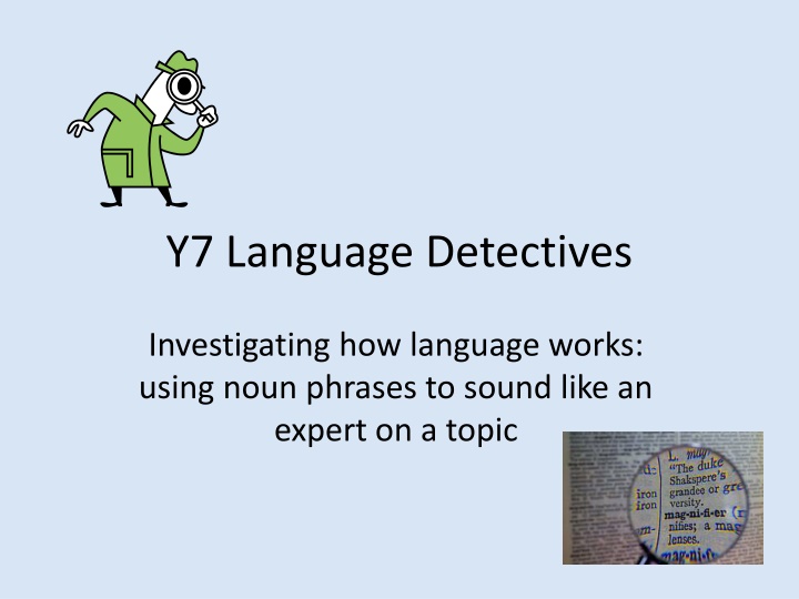 y7 language detectives