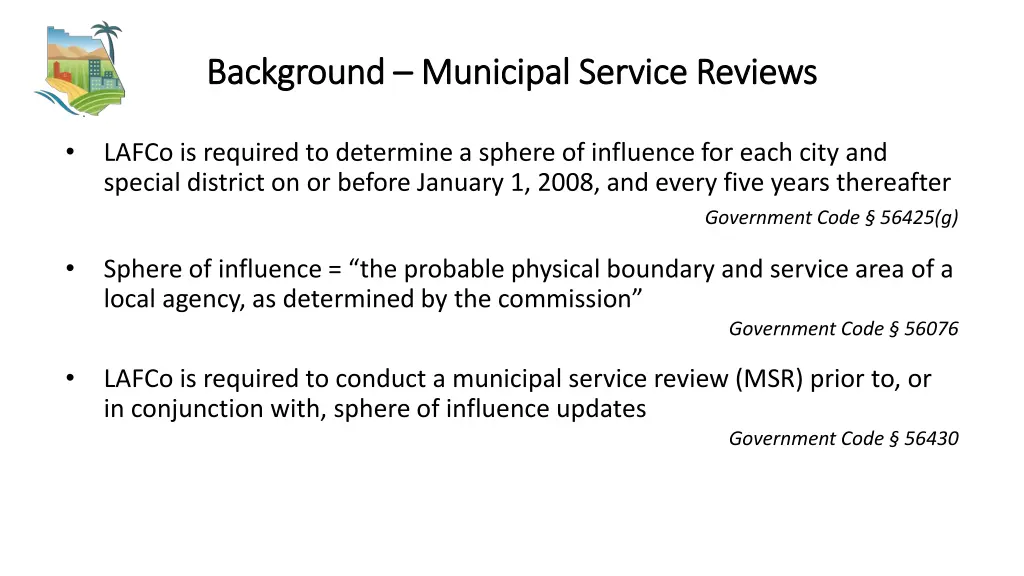 background background municipal service reviews