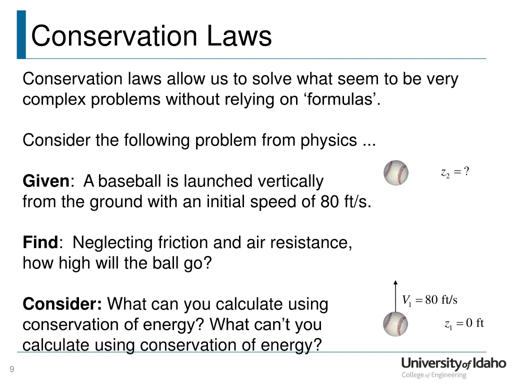 conservation laws