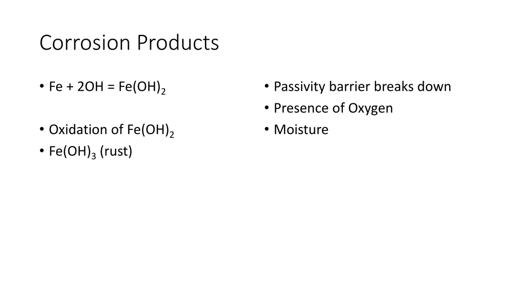 corrosion products