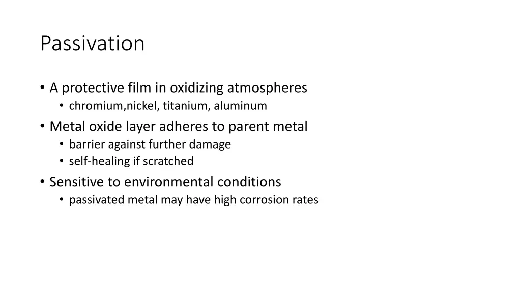 passivation