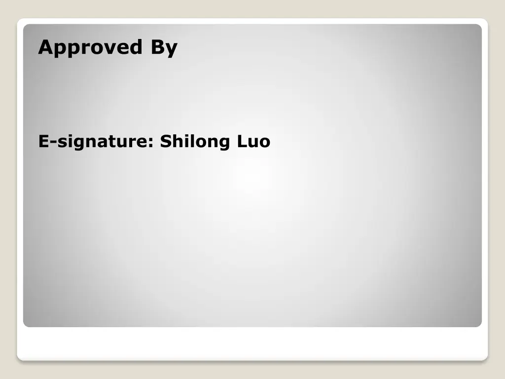 approved by