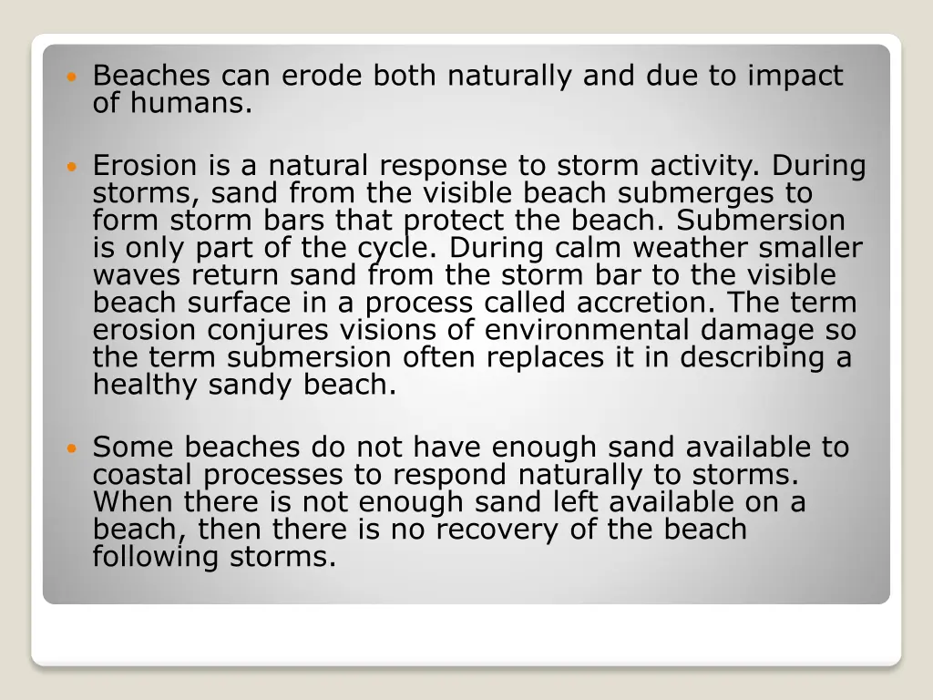beaches can erode both naturally