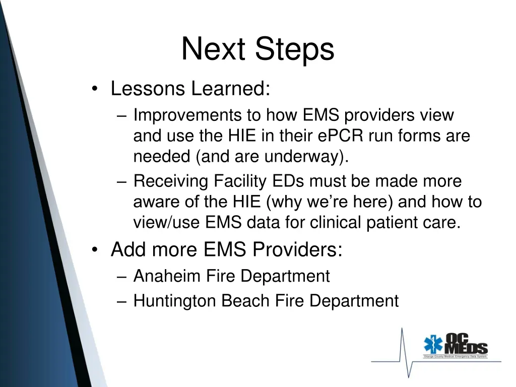 next steps
