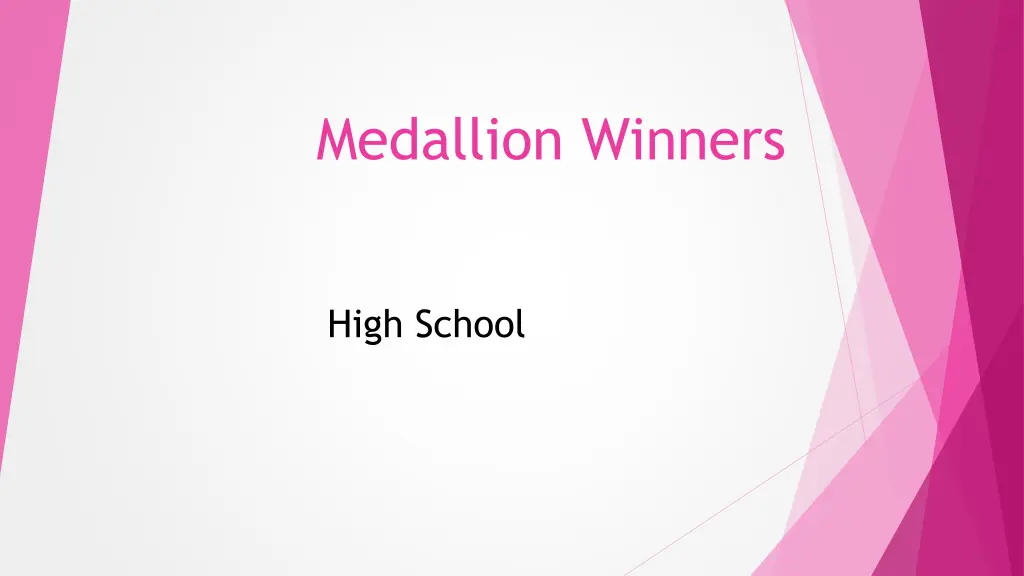 medallion winners 2