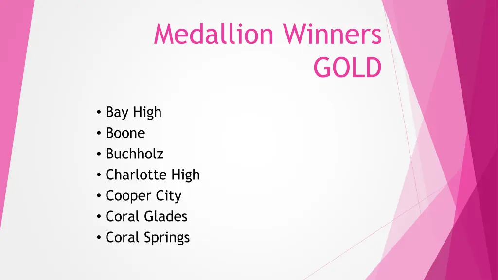 medallion winners 5