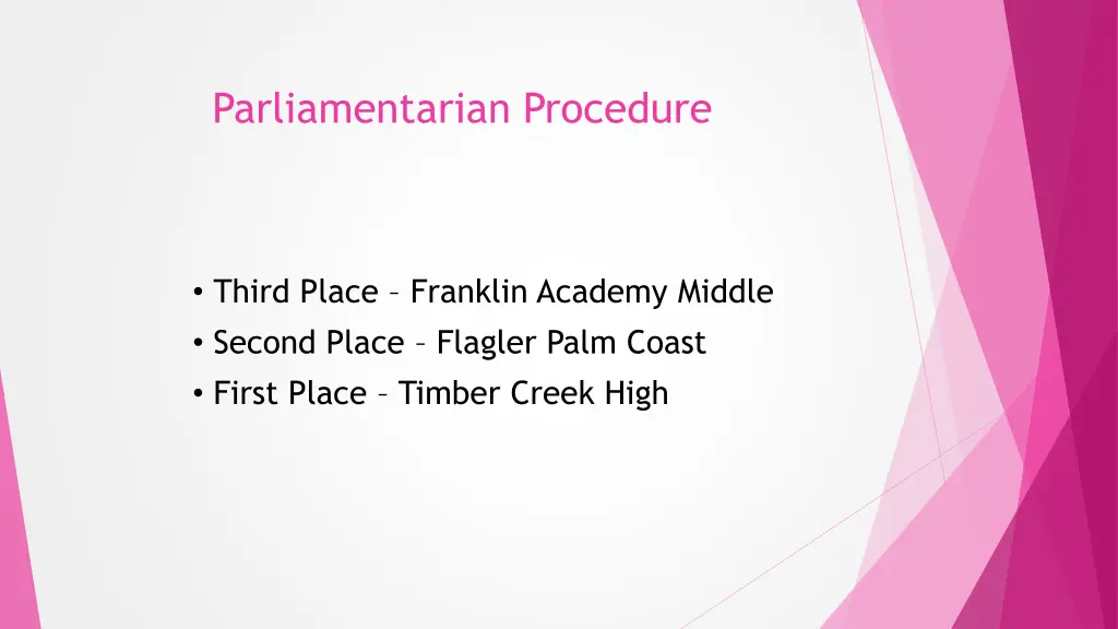 parliamentarian procedure